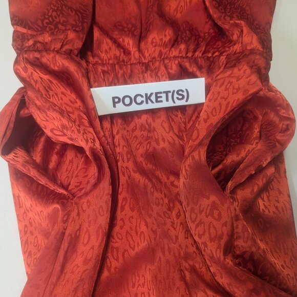 Socialite Size Small Red Satin Jumper - Picture 13 of 16